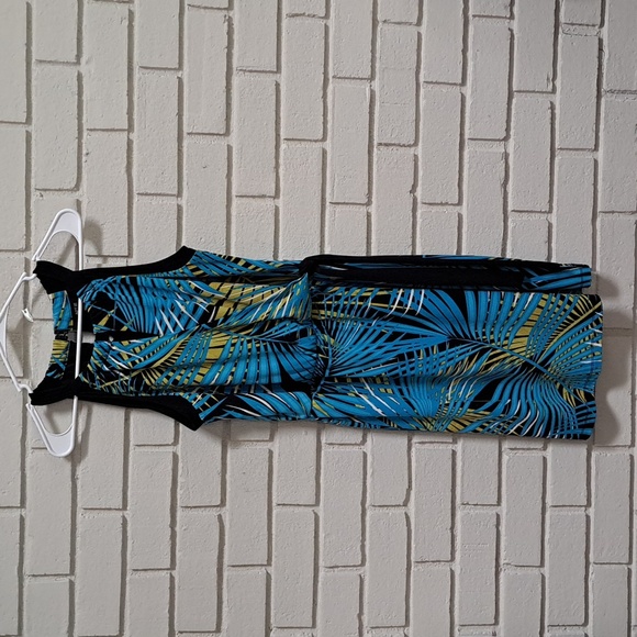 Apt. 9 Blue Troical Side Tie Sleeveless keyhole Detail Dress. Size Small NWOT - Picture 8 of 11